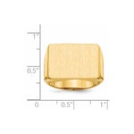 14K 19.5x14.5mm Open Back Mens Signet Ring view