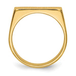 14K 16.0x6.0mm Closed Back Signet Ring view