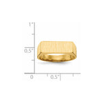 14K 16.0x6.0mm Closed Back Signet Ring view