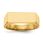 14K 16.0x6.0mm Closed Back Signet Ring view