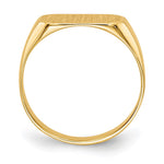 14K 12.0x6.5mm Closed Back Childs Signet Ring view