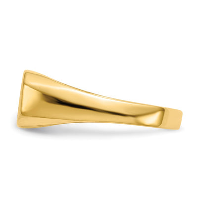 14K 12.0x6.5mm Closed Back Childs Signet Ring