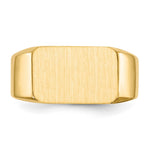 14K 15.0x10.0mm Closed Back Mens Signet Ring view