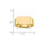 14K 15.0x10.0mm Closed Back Mens Signet Ring view