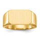 14K 15.0x10.0mm Closed Back Mens Signet Ring