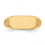 14K 12.5x6.0mm Open Back Signet Ring view