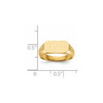 14K 12.5x6.0mm Open Back Signet Ring view