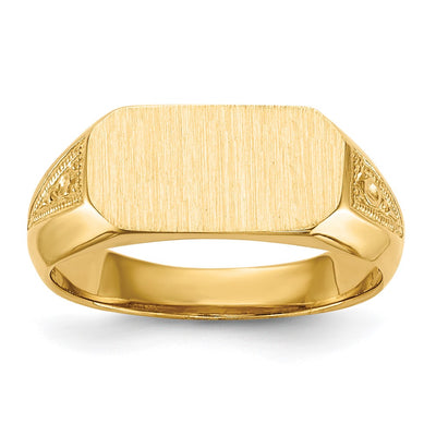 14K gold signet ring