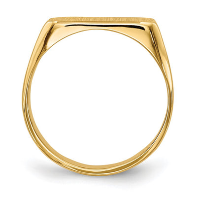 14K 13.5x5.5mm Closed Back Signet Ring