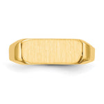14K 13.5x5.5mm Closed Back Signet Ring view