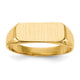 14K 13.5x5.5mm Closed Back Signet Ring