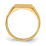 14K 9.0x7.5mm Closed Back Signet Ring view