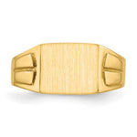 14K 9.0x7.5mm Closed Back Signet Ring view