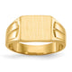 14K 9.0x7.5mm Closed Back Signet Ring