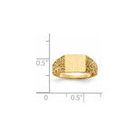 14K 8.0x7.0mm Open Back Signet Ring view