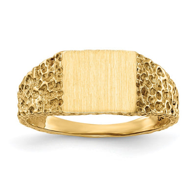 14K gold signet ring