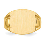 14K 16.5x15.0mm Closed Back Mens Signet Ring view