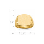 14K 16.5x15.0mm Closed Back Mens Signet Ring view