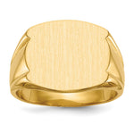 14K 16.5x15.0mm Closed Back Mens Signet Ring view