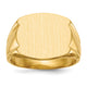 14K 16.5x15.0mm Closed Back Mens Signet Ring