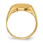 14K 11.5x12.5mm Open Back Diamond Mens Signet Ring view