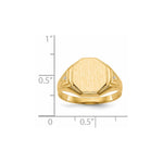 14K 11.5x12.5mm Open Back Diamond Mens Signet Ring view