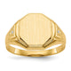 14K 11.5x12.5mm Open Back Diamond Mens Signet Ring