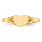 14K 7.5x6.0mm Closed Back Heart Signet Ring view