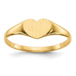14K 7.5x6.0mm Closed Back Heart Signet Ring view
