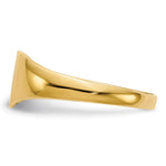 14K 8.0x6.5mm Closed Back Heart Signet Ring view