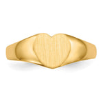 14K 8.0x6.5mm Closed Back Heart Signet Ring view