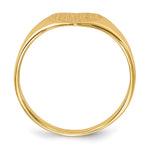 14K 8.5x7.5mm Closed Back Heart Signet Ring view