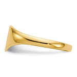 14K 8.5x7.5mm Closed Back Heart Signet Ring view