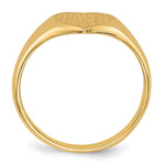14K 9.0x9.0mm Closed Back Heart Signet Ring view