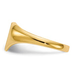 14K 9.0x9.0mm Closed Back Heart Signet Ring view