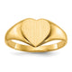 14K 9.0x9.0mm Closed Back Heart Signet Ring