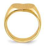 14K 12.5x11.5mm Closed Back Heart Signet Ring view
