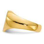 14K 12.5x11.5mm Closed Back Heart Signet Ring view