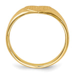 14K 8.5x7.5mm Open Back Heart Signet Ring view