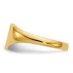 14K 8.5x7.5mm Open Back Heart Signet Ring view