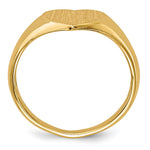 14K 9.0x9.0mm Open Back Heart Signet Ring view