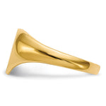 14K 9.0x9.0mm Open Back Heart Signet Ring view