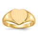 14K 9.0x9.0mm Open Back Heart Signet Ring