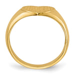 14K 9.5x9.5mm Open Back Heart Signet Ring view