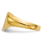 14K 9.5x9.5mm Open Back Heart Signet Ring view