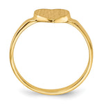 14K 7.5x6.5mm Open Back Heart Signet Ring view