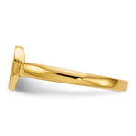 14K 7.5x6.5mm Open Back Heart Signet Ring view
