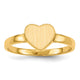 14K 7.5x6.5mm Open Back Heart Signet Ring
