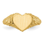 14K 8.0x7.5mm Open Back Heart Signet Ring view