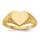 14K 8.0x7.5mm Open Back Heart Signet Ring
